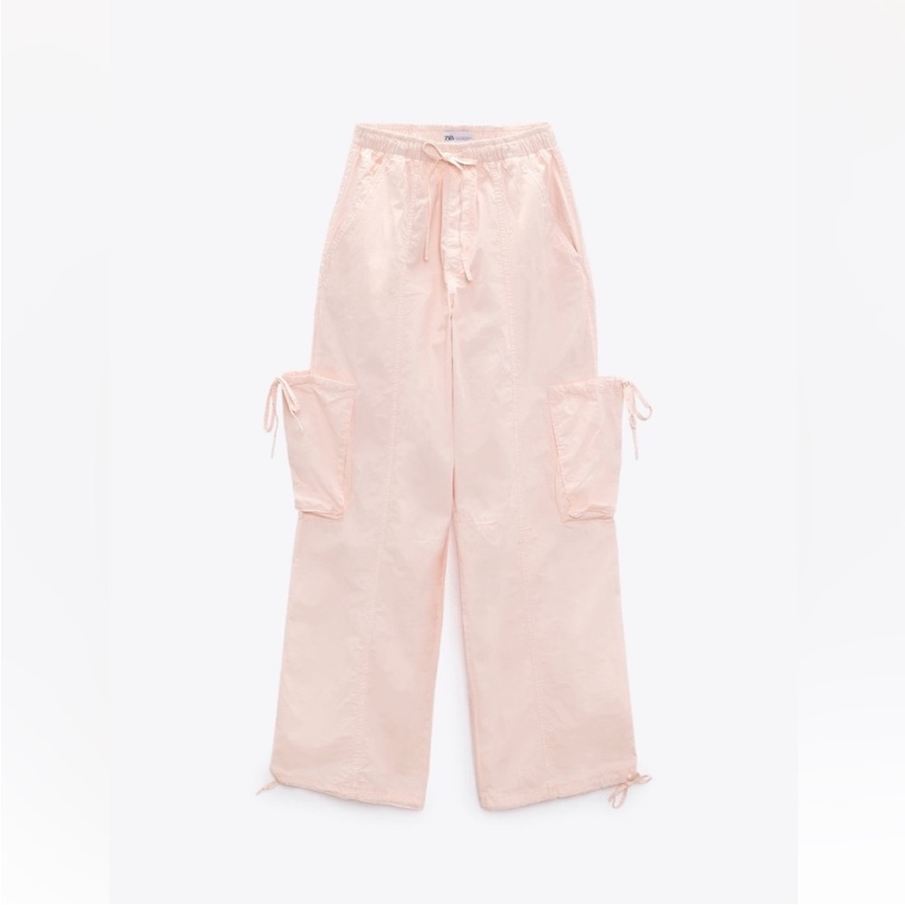 ZARA Parachute Pants Pink
